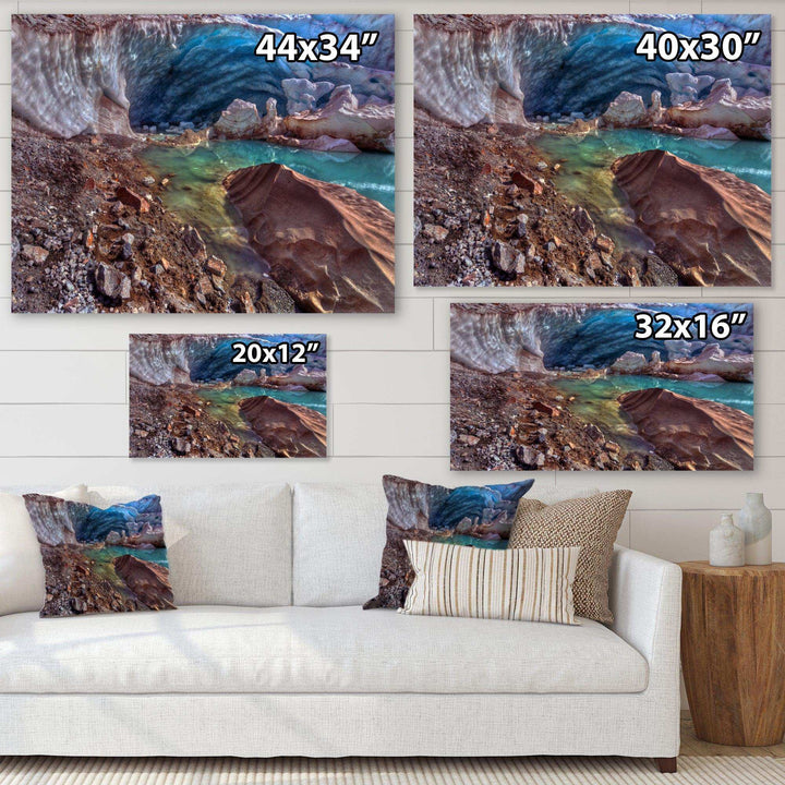 Stylish and Colorful Glacier Cave