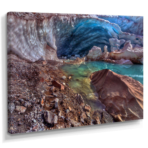 Stylish and Colorful Glacier Cave