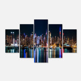 New York Midtown Night Panorama Multi-Panels