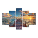 Brilliant Sunrise over Sea Pier Multi-Panels