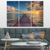 Brilliant Sunrise over Sea Pier Multi-Panels
