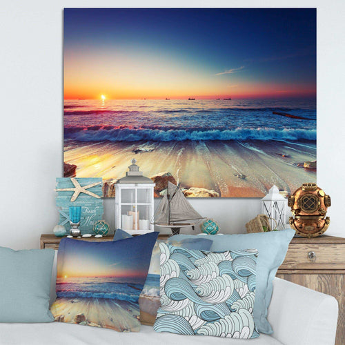 Beautiful Sunrise over Blue Sea
