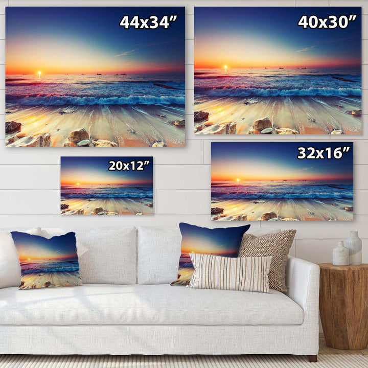 Beautiful Sunrise over Blue Sea