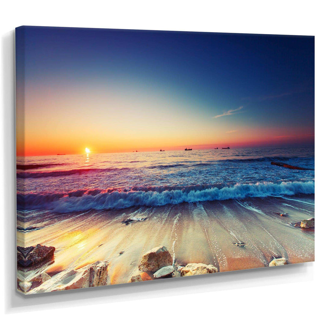 Beautiful Sunrise over Blue Sea