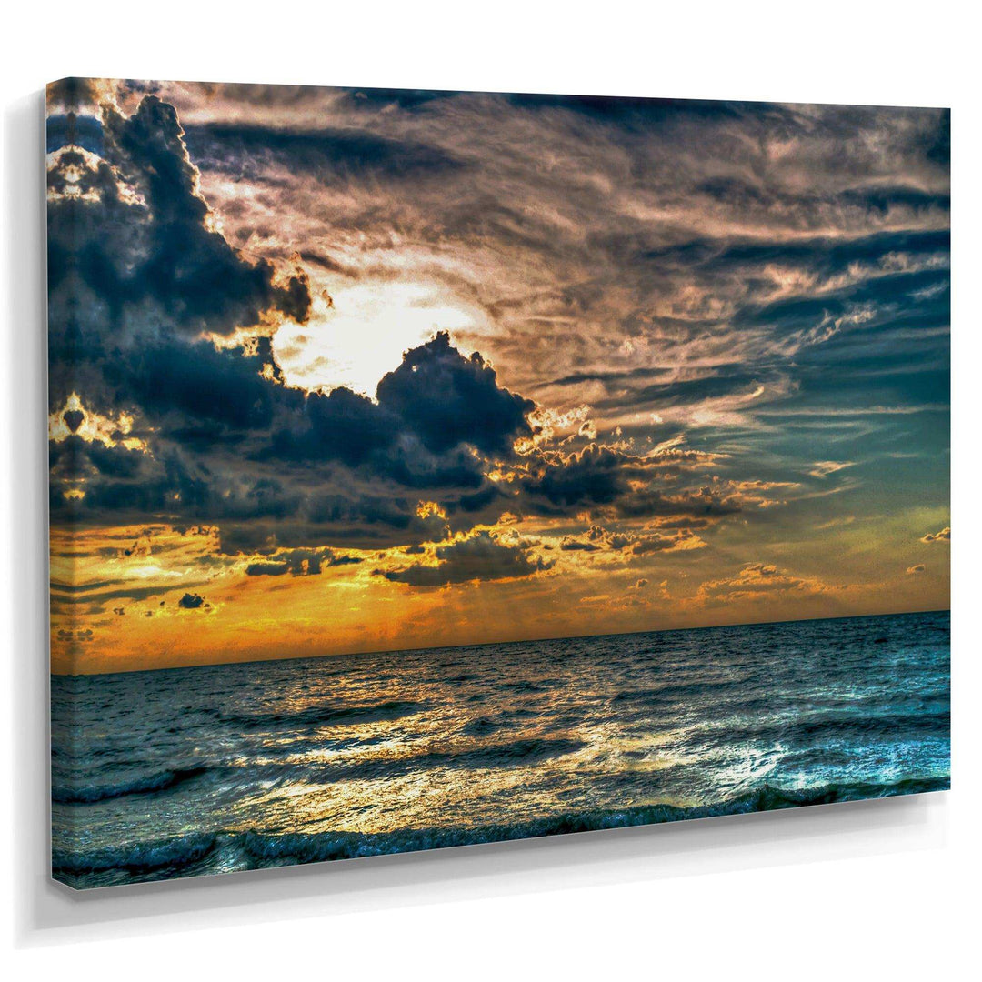 Sun Break over Blue Ocean