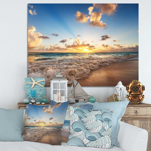 Sunrise on Beach of Caribbean Sea