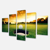 Golf Ball Near Hole Multi-Panels