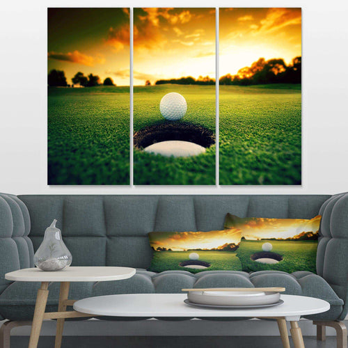 Golf Ball Near Hole Multi-Panels