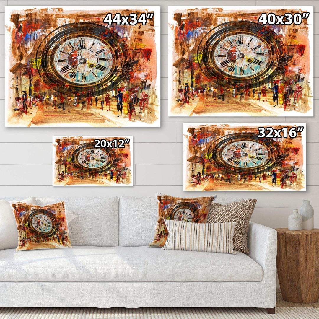 People and Time Acrylic - Modern Bedroom Wall Art