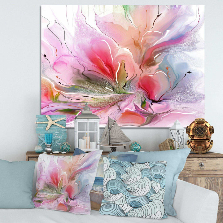 Lovely Painted Floral Design - Floral Bedroom Wall Art