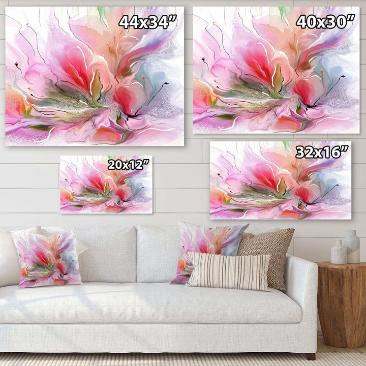 Lovely Painted Floral Design - Floral Bedroom Wall Art
