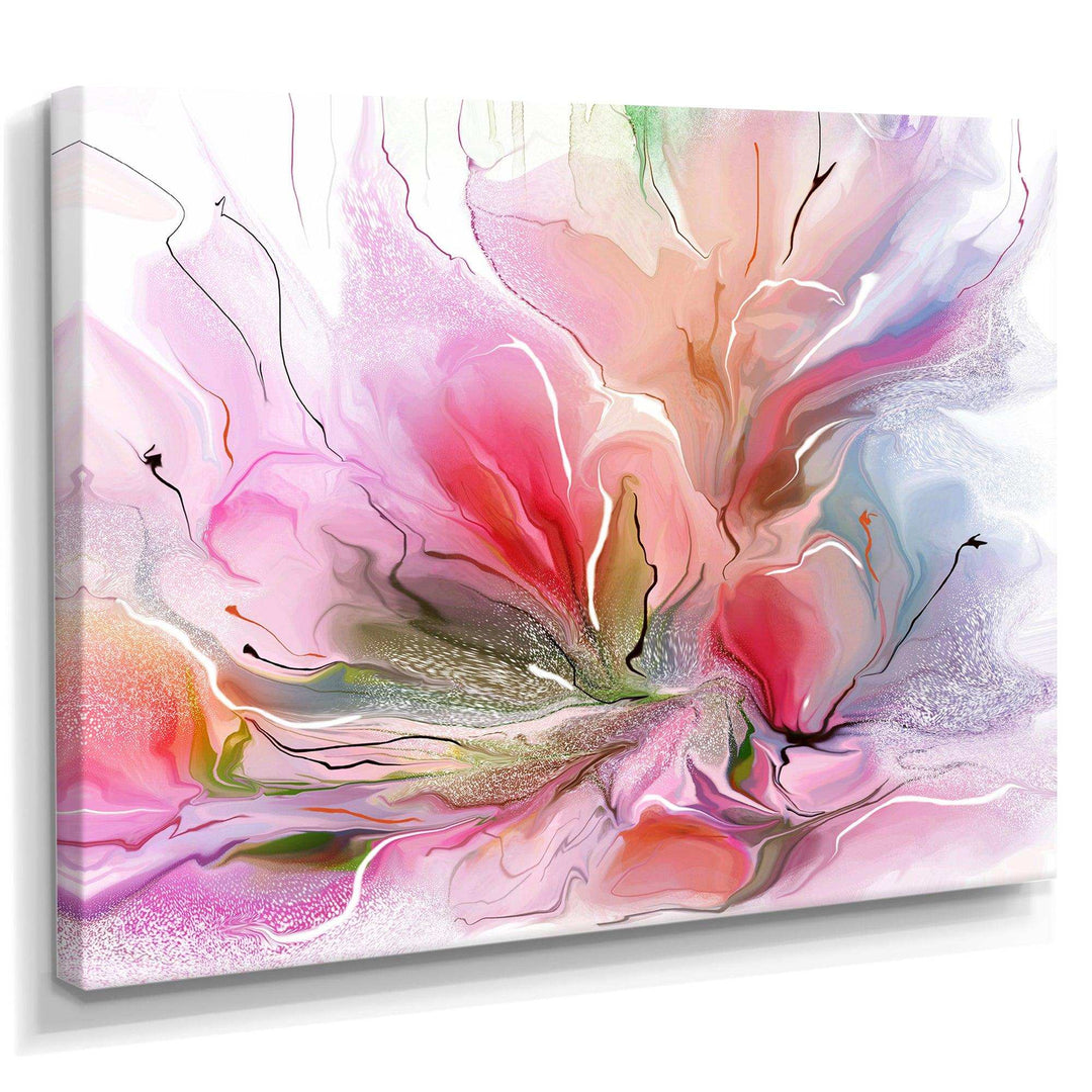 Lovely Painted Floral Design - Floral Bedroom Wall Art