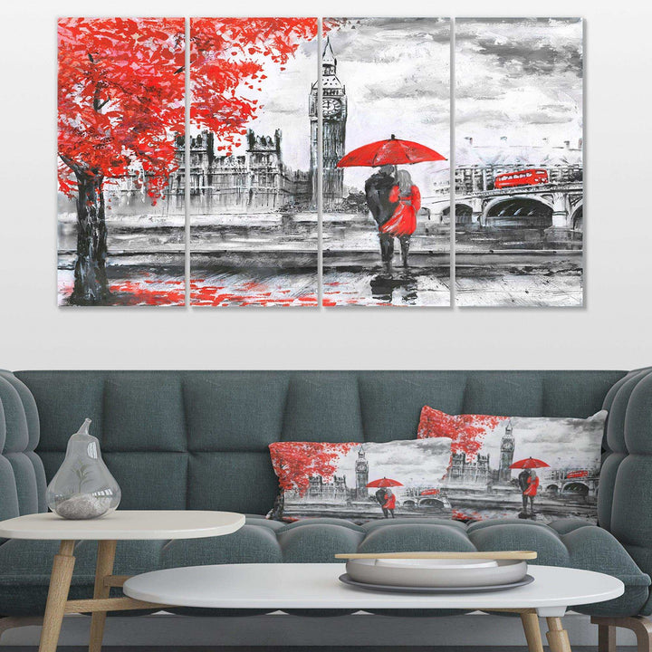 Couples Walking in Paris Multi-Panels