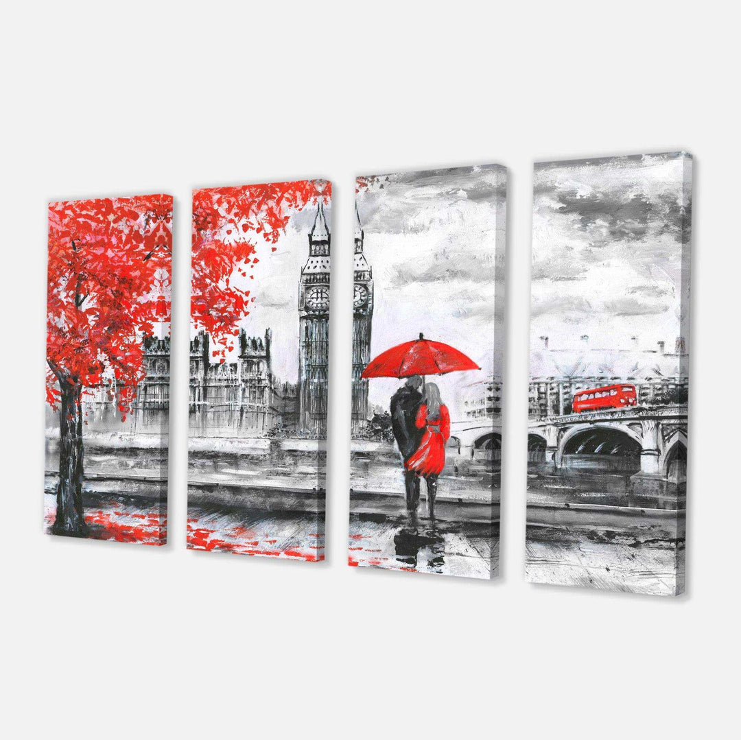 Couples Walking in Paris Multi-Panels