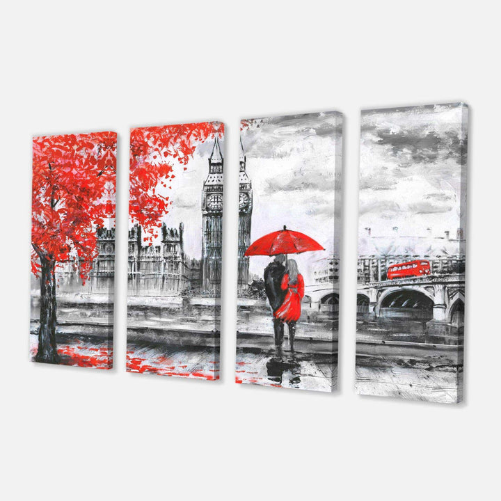 Couples Walking in Paris Multi-Panels