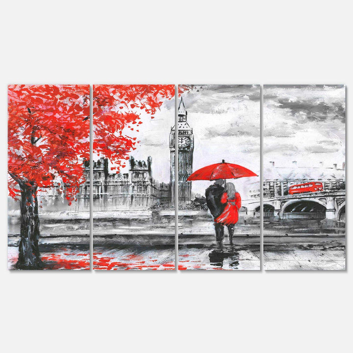Couples Walking in Paris Multi-Panels