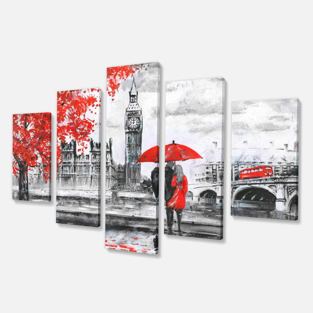 Couples Walking in Paris Multi-Panels