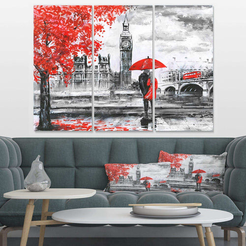 Couples Walking in Paris Multi-Panels
