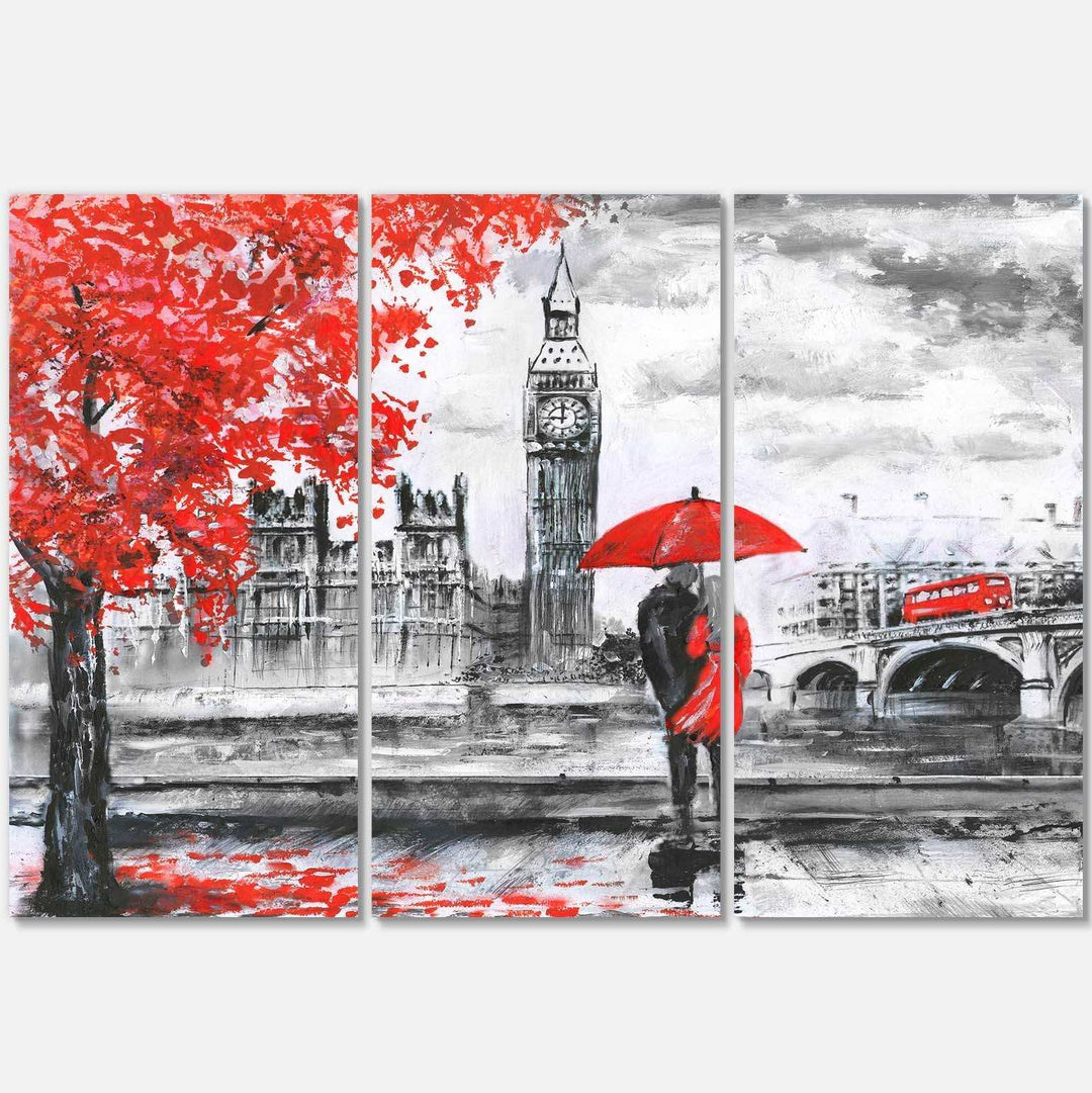 Couples Walking in Paris Multi-Panels