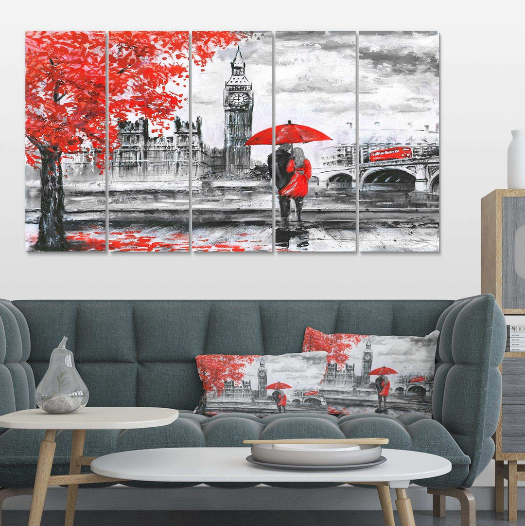 Couples Walking in Paris Multi-Panels