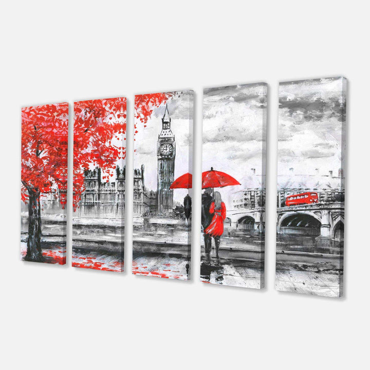 Couples Walking in Paris Multi-Panels
