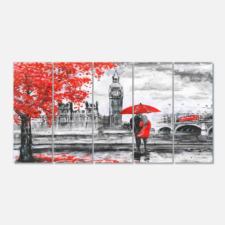 Couples Walking in Paris Multi-Panels