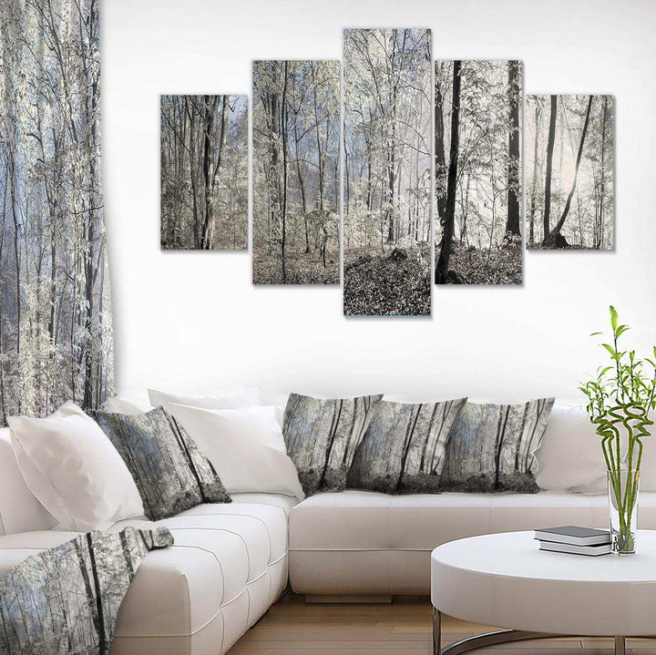 Dark Morning in Forest Panorama Multi-Panels