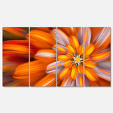 Massive Orange Fractal Flower Multi-Panels