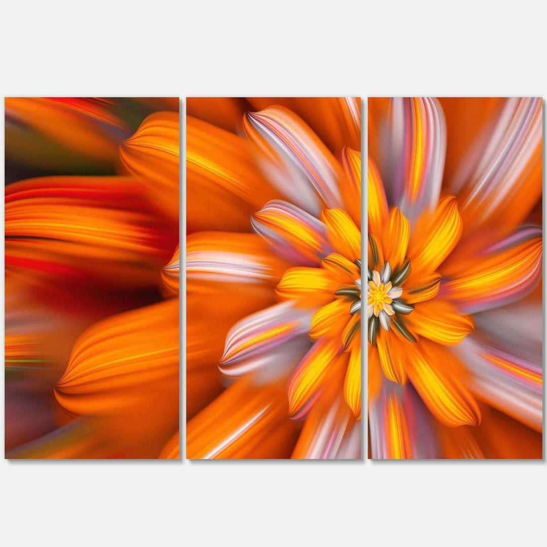 Massive Orange Fractal Flower Multi-Panels