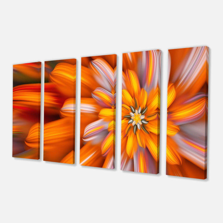 Massive Orange Fractal Flower Multi-Panels