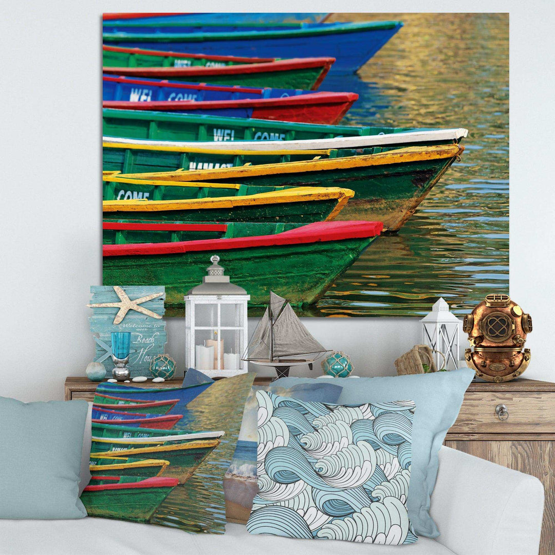 Color Boats on Phewa Lake Nepal