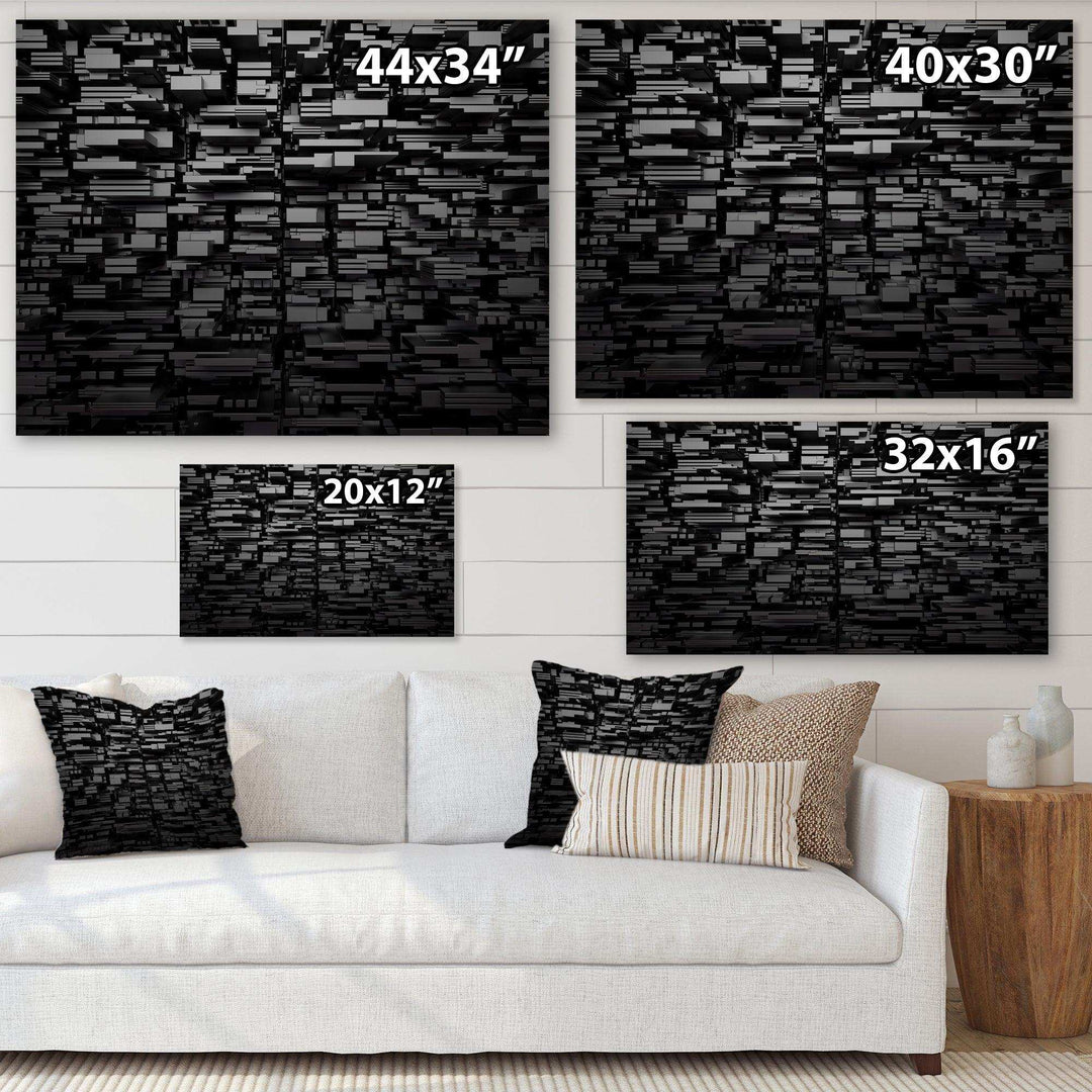 Black Geometric Background - Modern Living Room Wall Decor