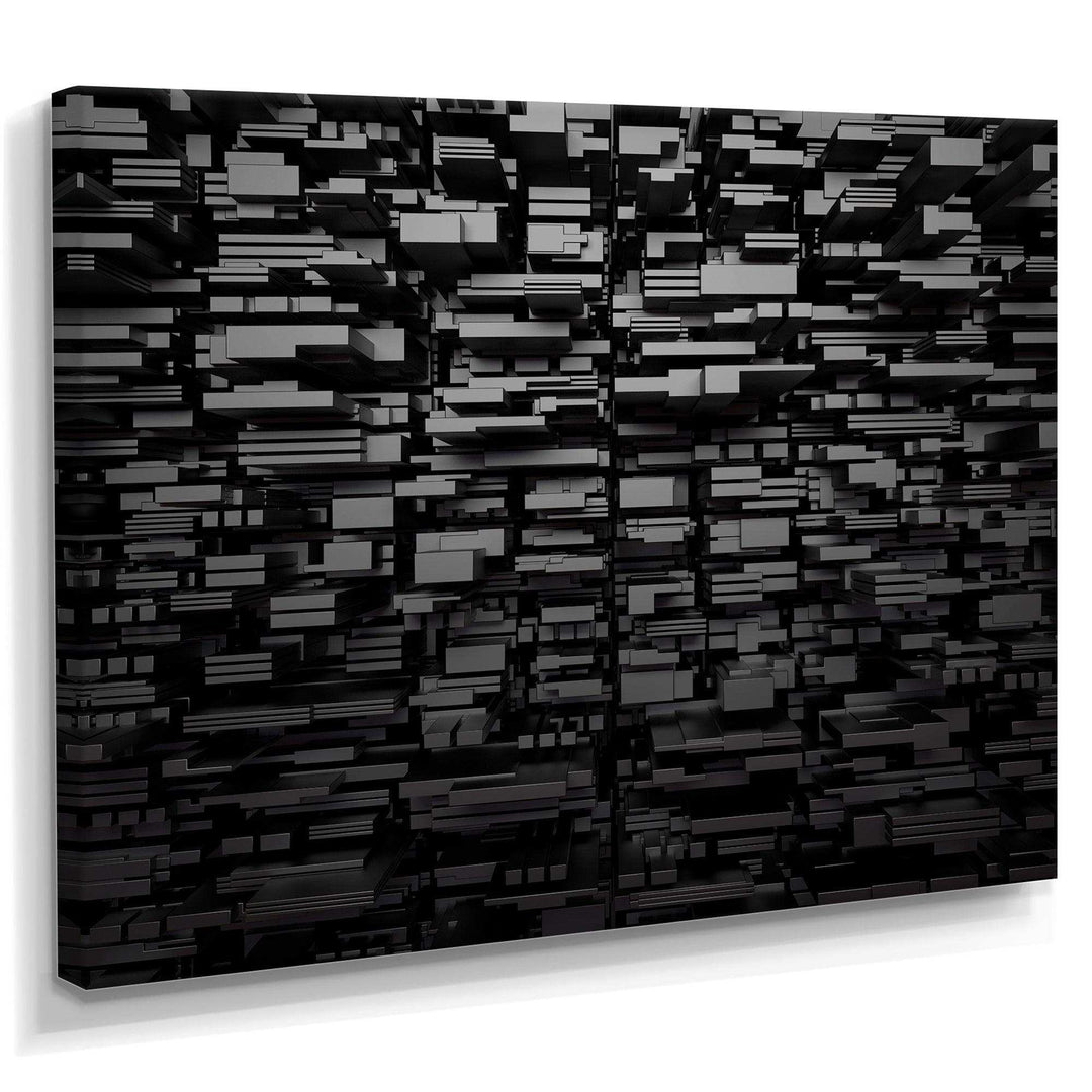 Black Geometric Background - Modern Living Room Wall Decor