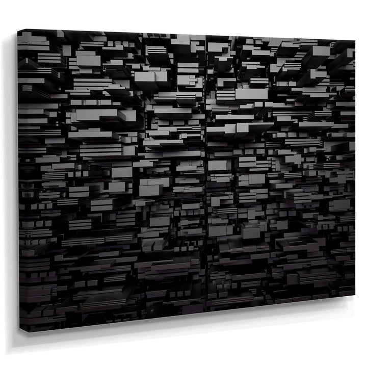Black Geometric Background - Modern Living Room Wall Decor