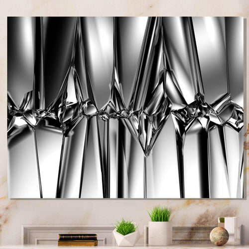 Black White Crystal Background - Modern Canvas Wall Art