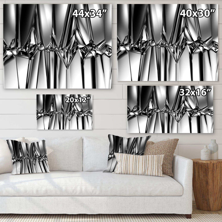 Black White Crystal Background - Modern Canvas Wall Art