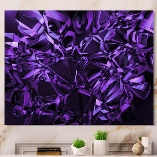 Purple Crystal Texture Design - Modern Canvas Wall Art