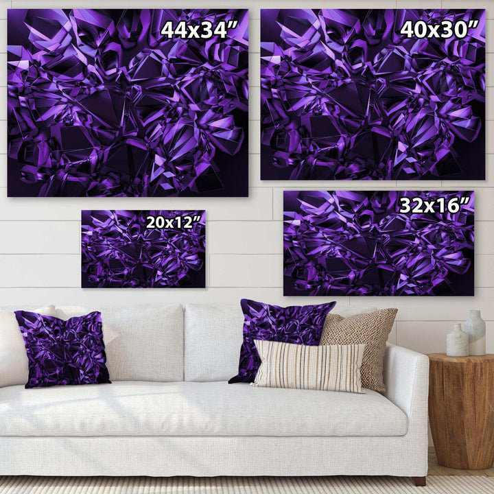 Purple Crystal Texture Design - Modern Canvas Wall Art