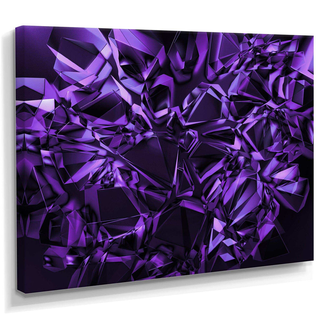 Purple Crystal Texture Design - Modern Canvas Wall Art