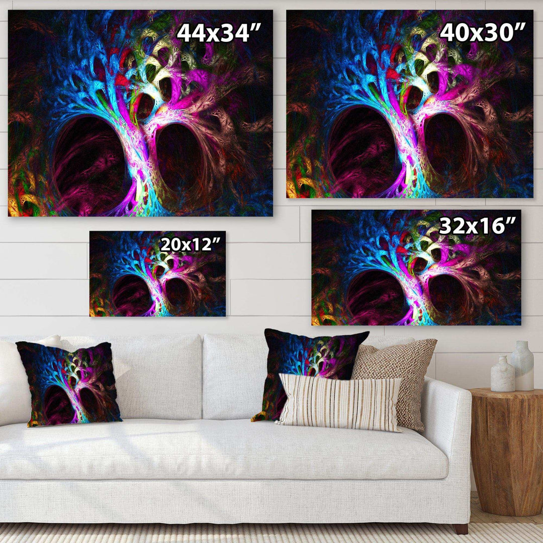 Magical Multi color Psychedelic Tree - Modern Wall Art Prints