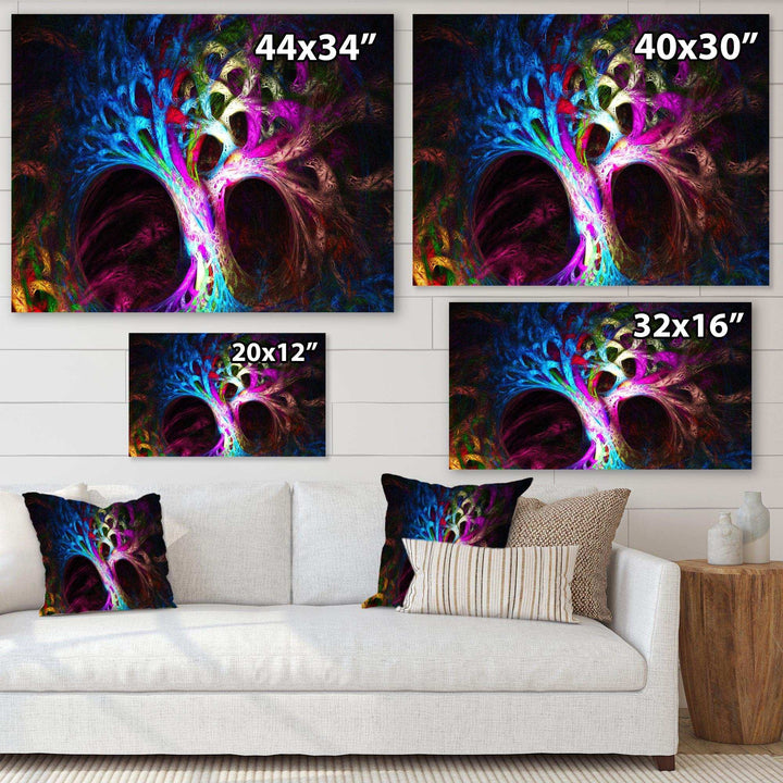 Magical Multi color Psychedelic Tree - Modern Wall Art Prints