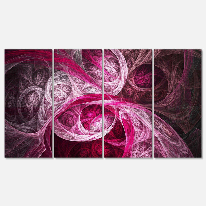 Mystic Pink Fractal - Modern Multi-Panels Bedroom Wall Art