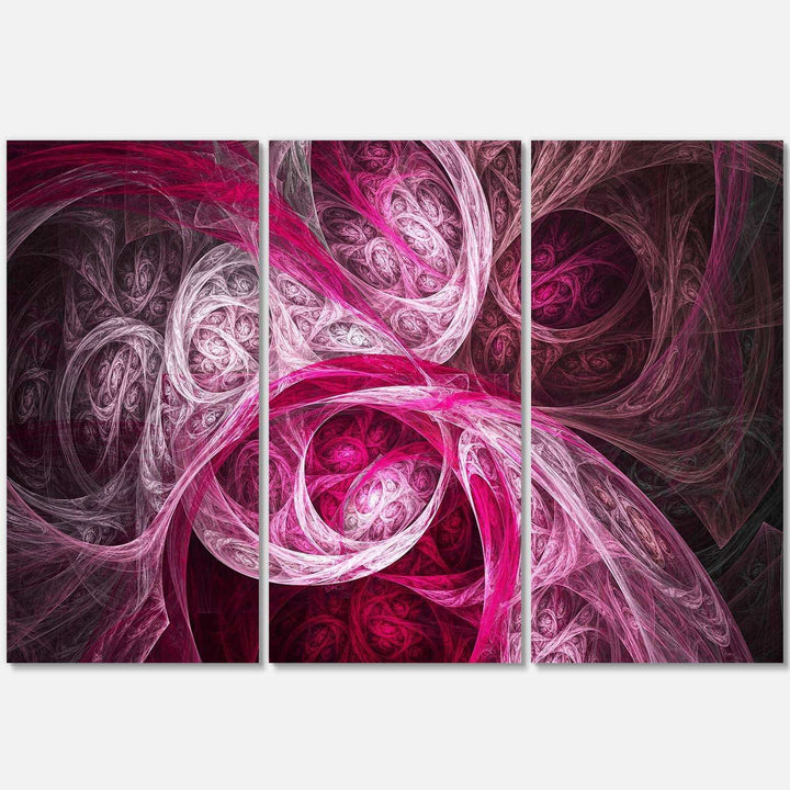 Mystic Pink Fractal - Modern Multi-Panels Bedroom Wall Art