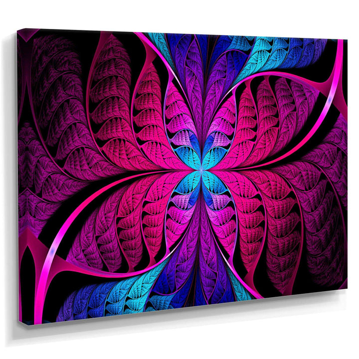 Bright Pink Fractal Stained Glass - Modern Wall Art Prints