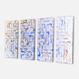 Light Blue Watercolor Fractal Art Multi-Panels