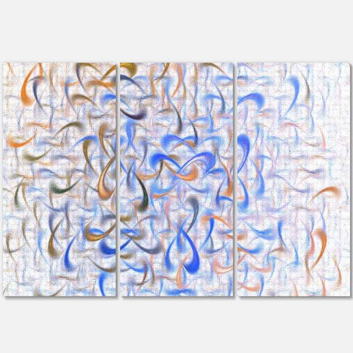 Light Blue Watercolor Fractal Art - Modern Multi-Panels Canvas Wall Art