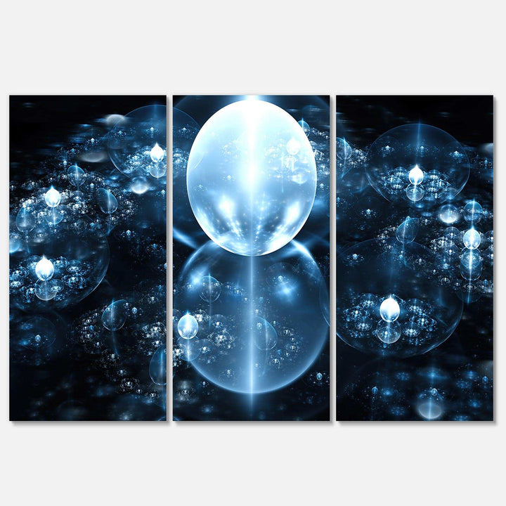 Blue Water Drops on Mirror - Modern Multi-Panels Bedroom Wall Art