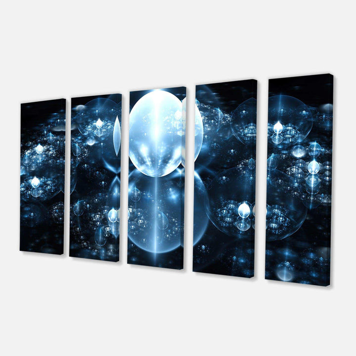 Blue Water Drops on Mirror - Modern Multi-Panels Bedroom Wall Art