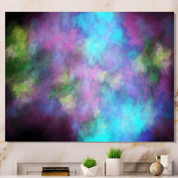 Perfect Blue Purple Starry Sky - Modern Living Room Wall Decor