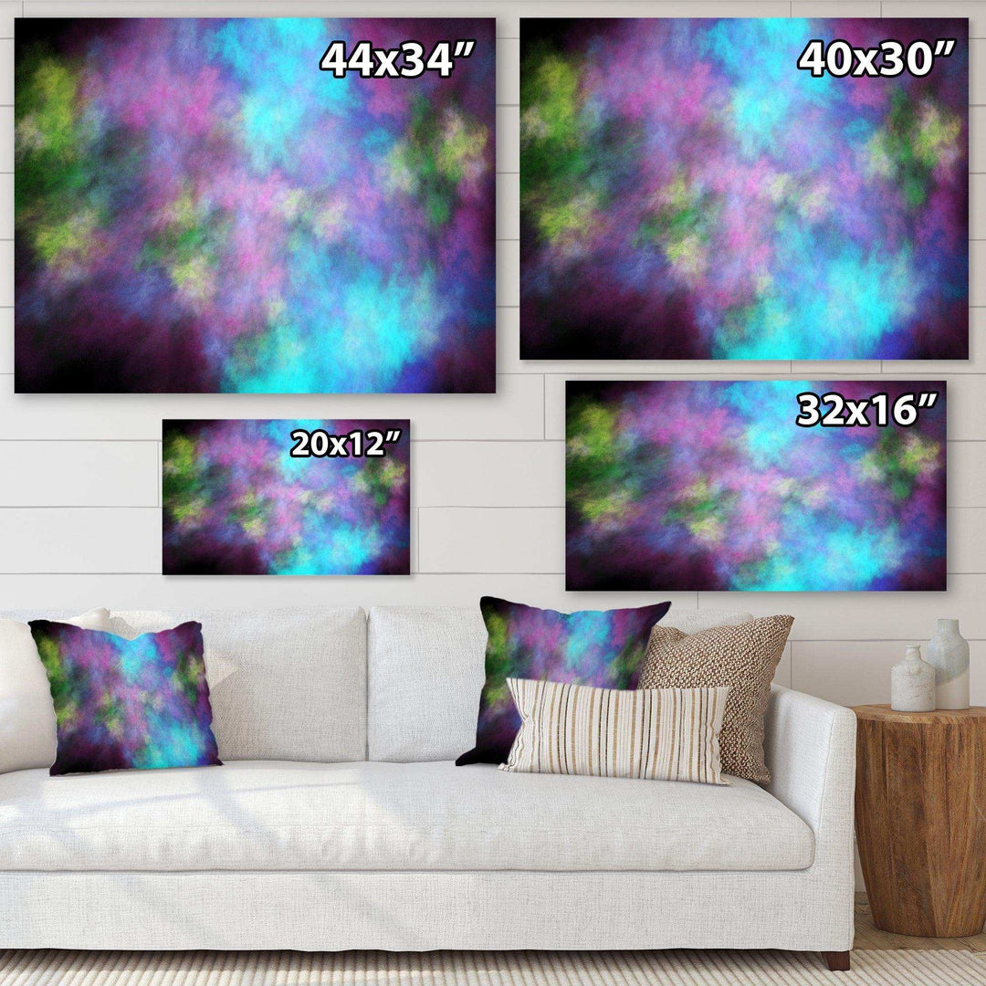 Perfect Blue Purple Starry Sky - Modern Living Room Wall Decor